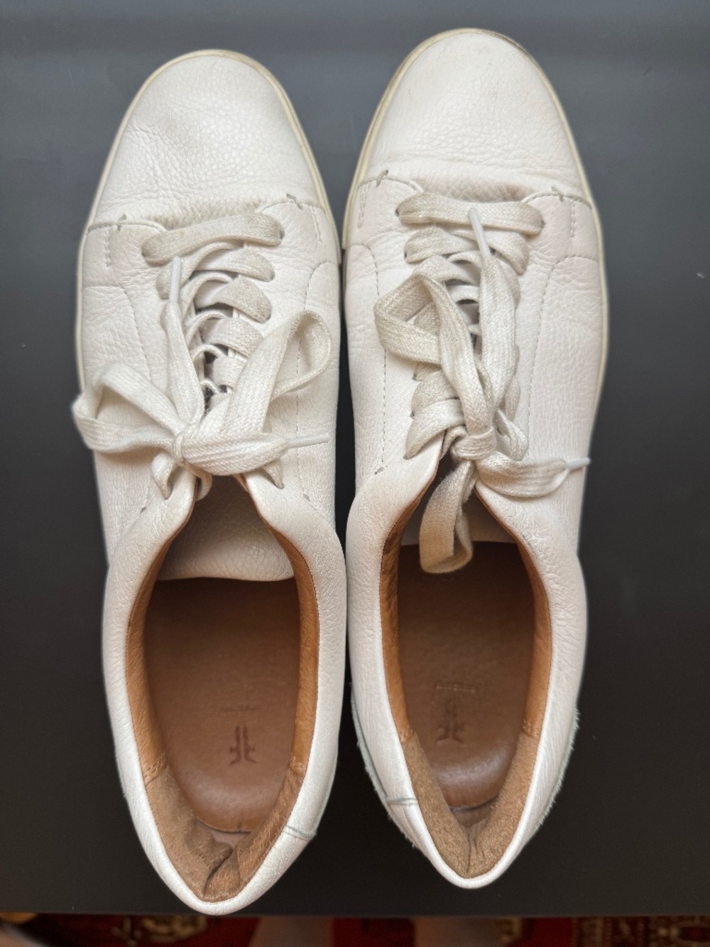 Frye White Leather Casual Sneakers, Size 11